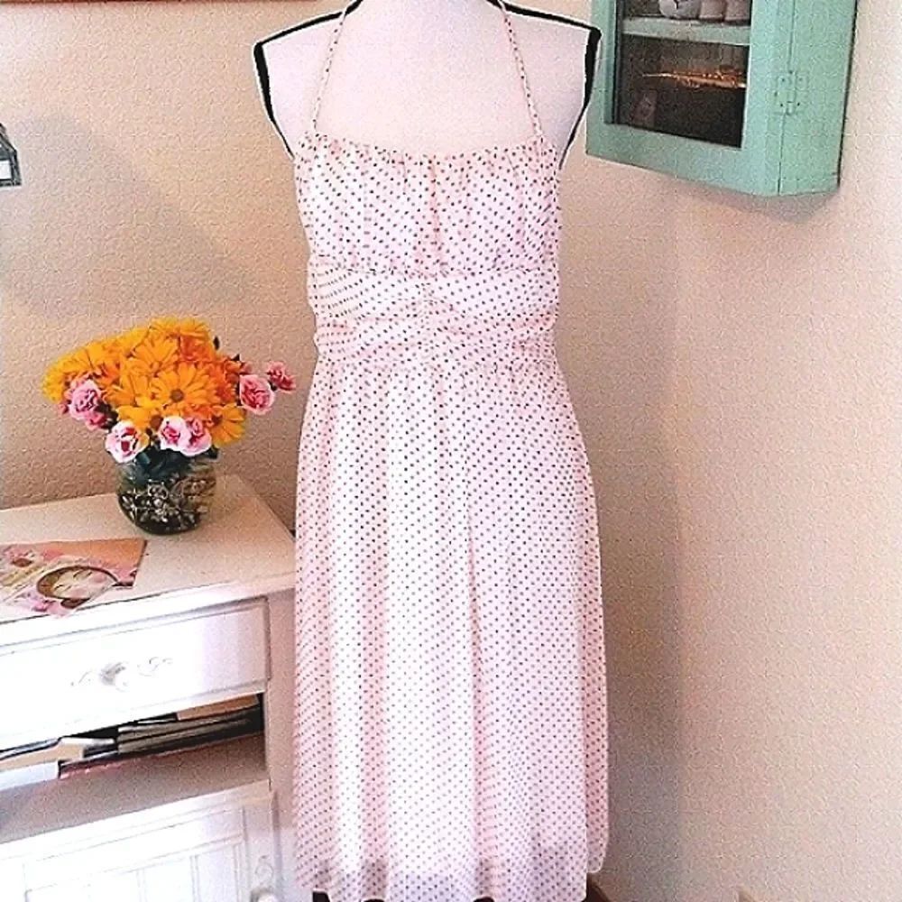 Forever Polka Dot Halter Dress Tomato Girl